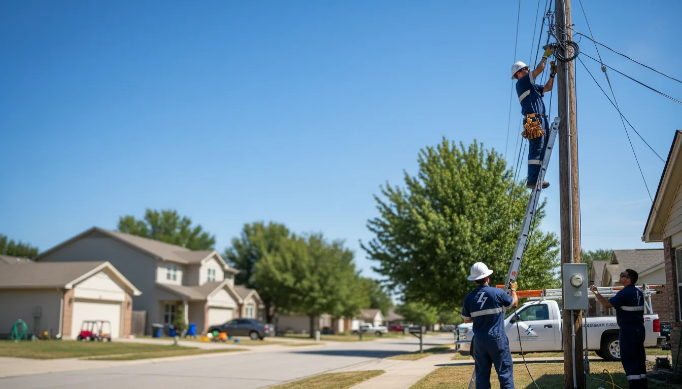 Residential electrician providing installation services in Cashion, AZ